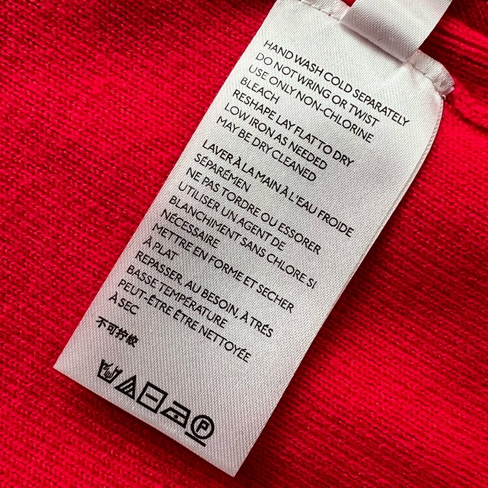 Anthropologie High Neck Tank Top Shirt Womens L LP Petite Neon Pink Red Coral - Picture 12 of 16